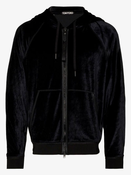 Velvet Zip-up Hoodie