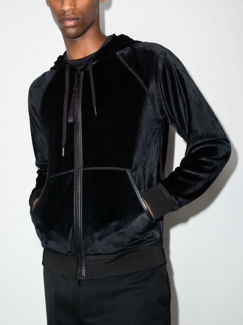 Velvet Zip-up Hoodie