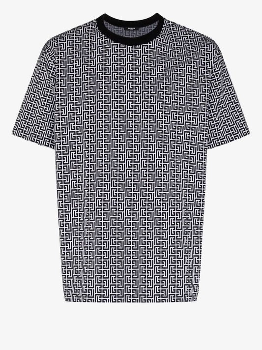 Mini Monogram Print Cotton T-shirt