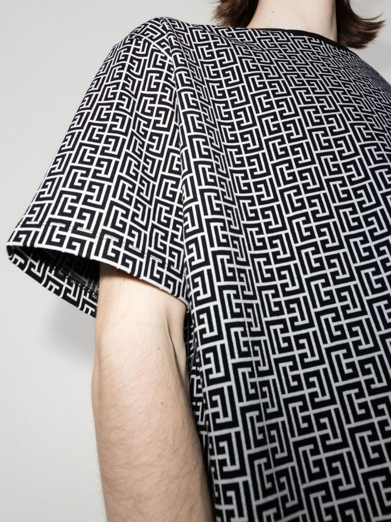 Mini Monogram Print Cotton T-shirt