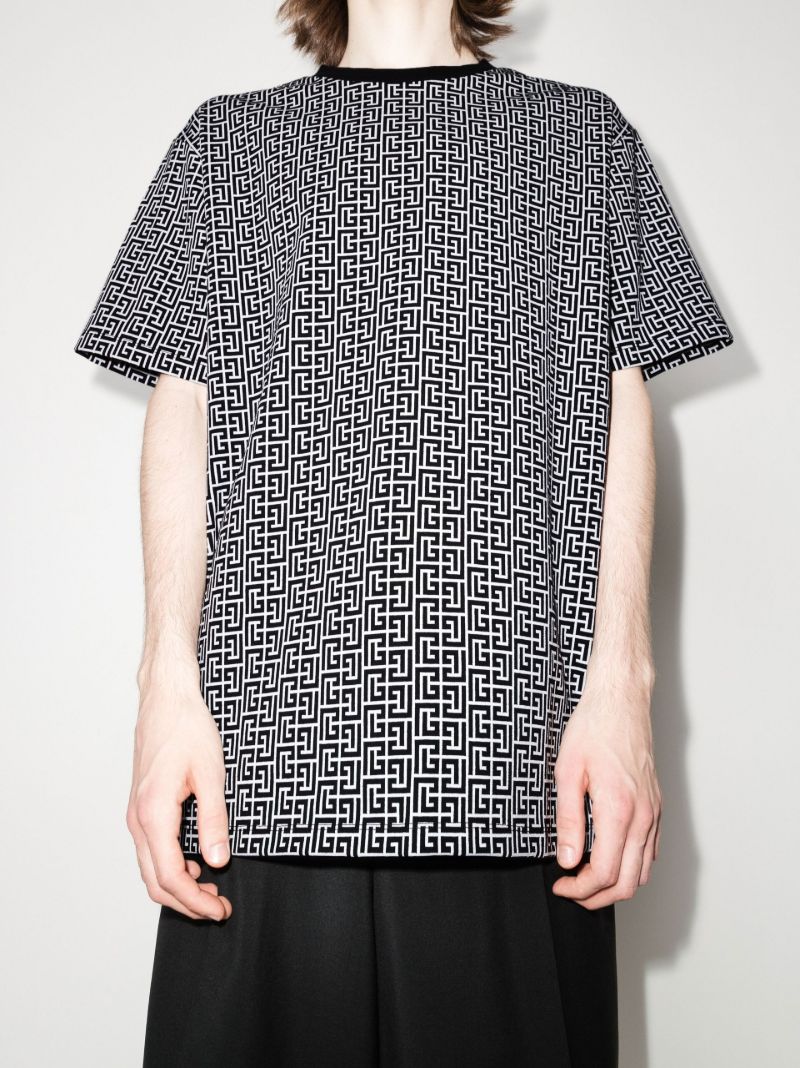 Mini Monogram Print Cotton T-shirt