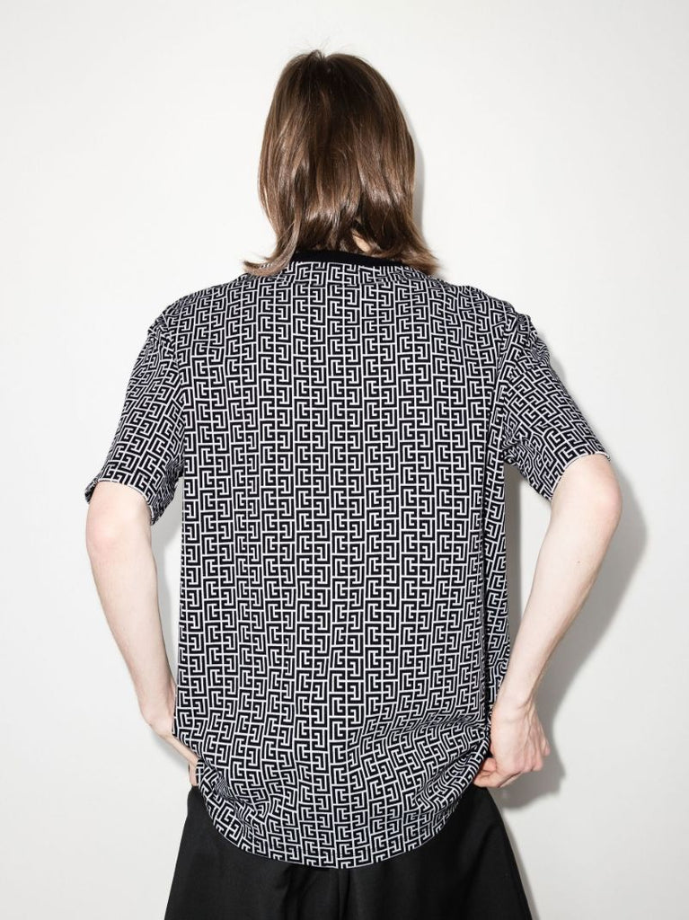 Mini Monogram Print Cotton T-shirt