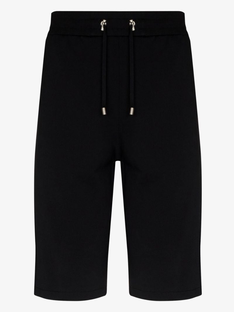 Black Foil Logo Cotton Track Shorts