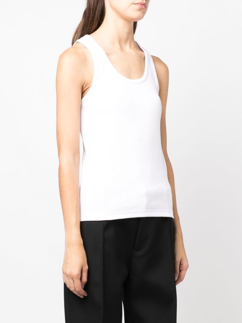 White Cotton Tank Top