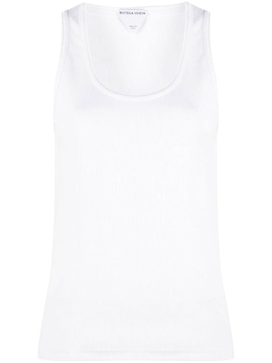 White Cotton Tank Top