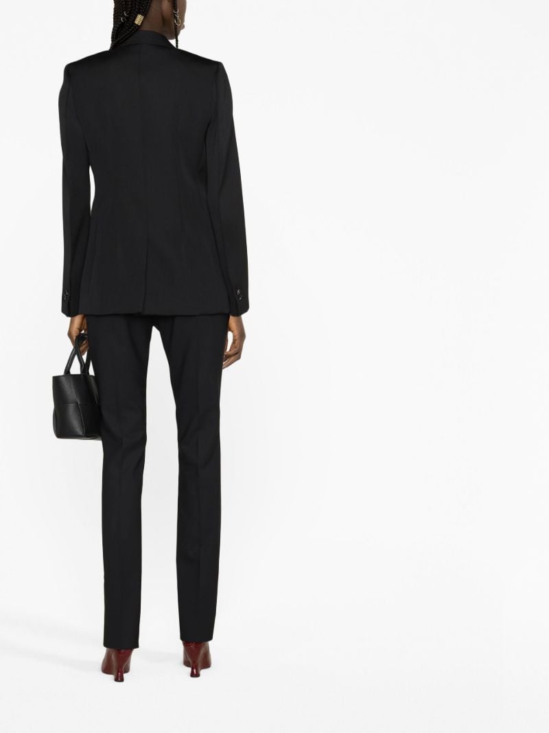 Black Double-breasted Wool Blazer
