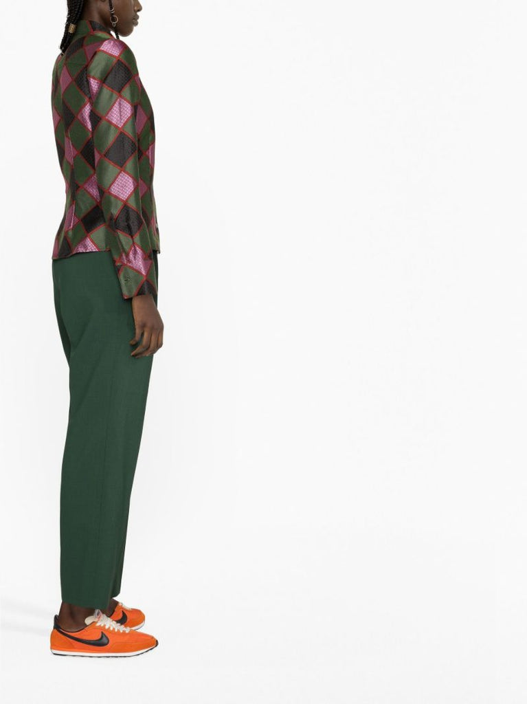 Green Diamond Check Shirt