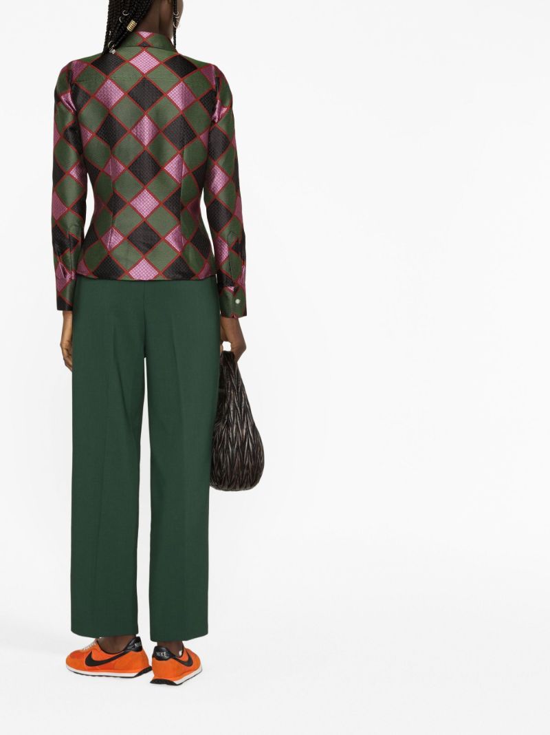 Green Diamond Check Shirt