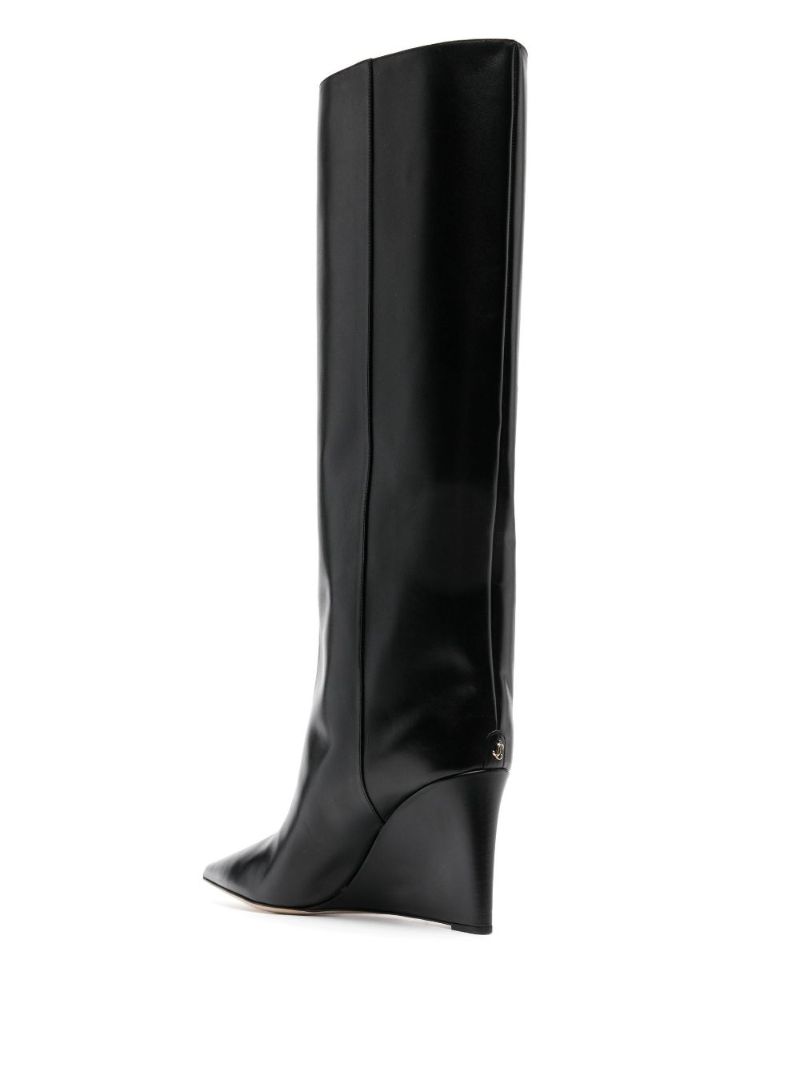 Black Blake 85 Leather Knee-high Boots