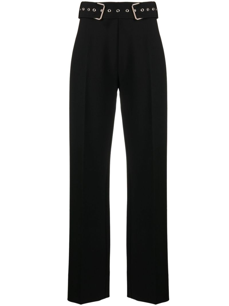 Black Stone Belted Trousers