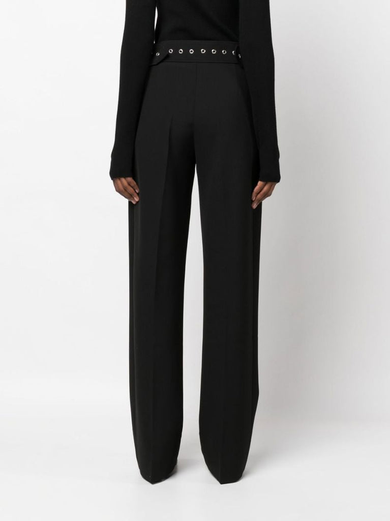 Black Stone Belted Trousers