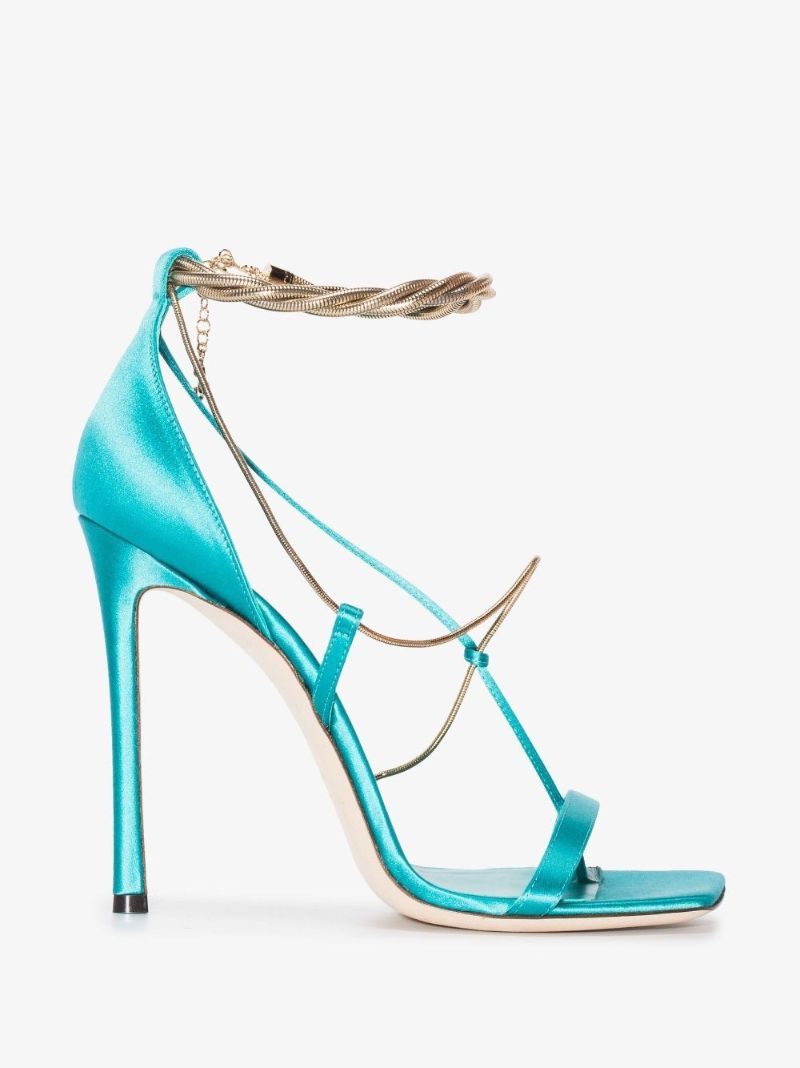 Blue Odessa 110 Draped Chain Sandals