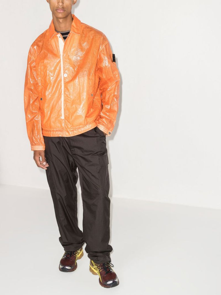 Orange Glass Linen Coach Jacket