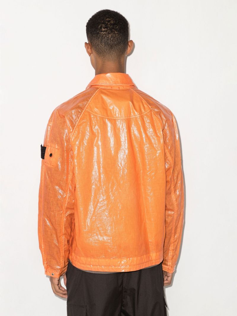 Orange Glass Linen Coach Jacket