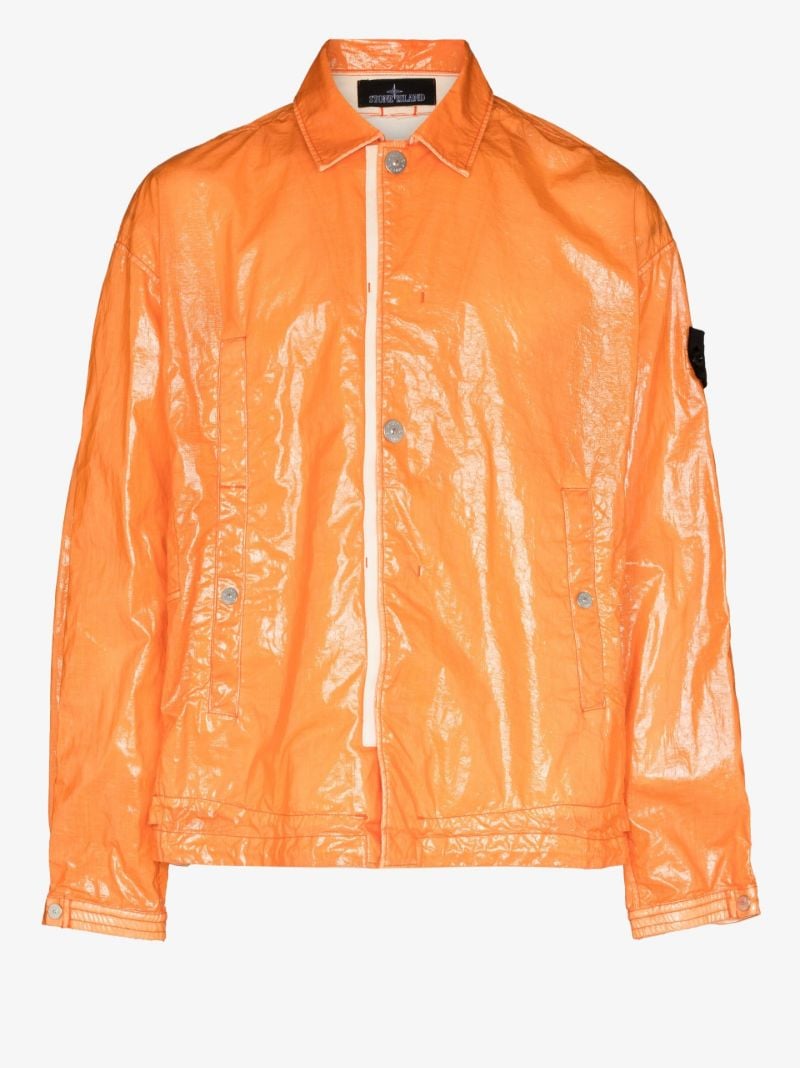 Orange Glass Linen Coach Jacket