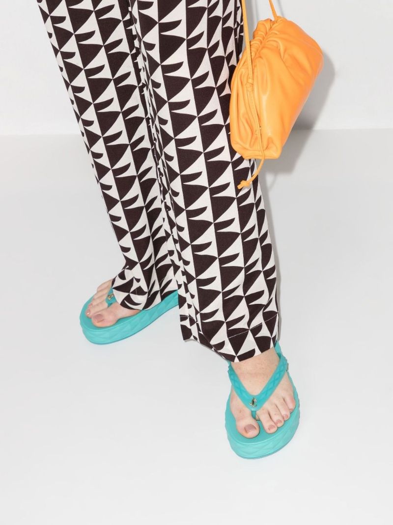 Blue Diamond Flat Flip Flops