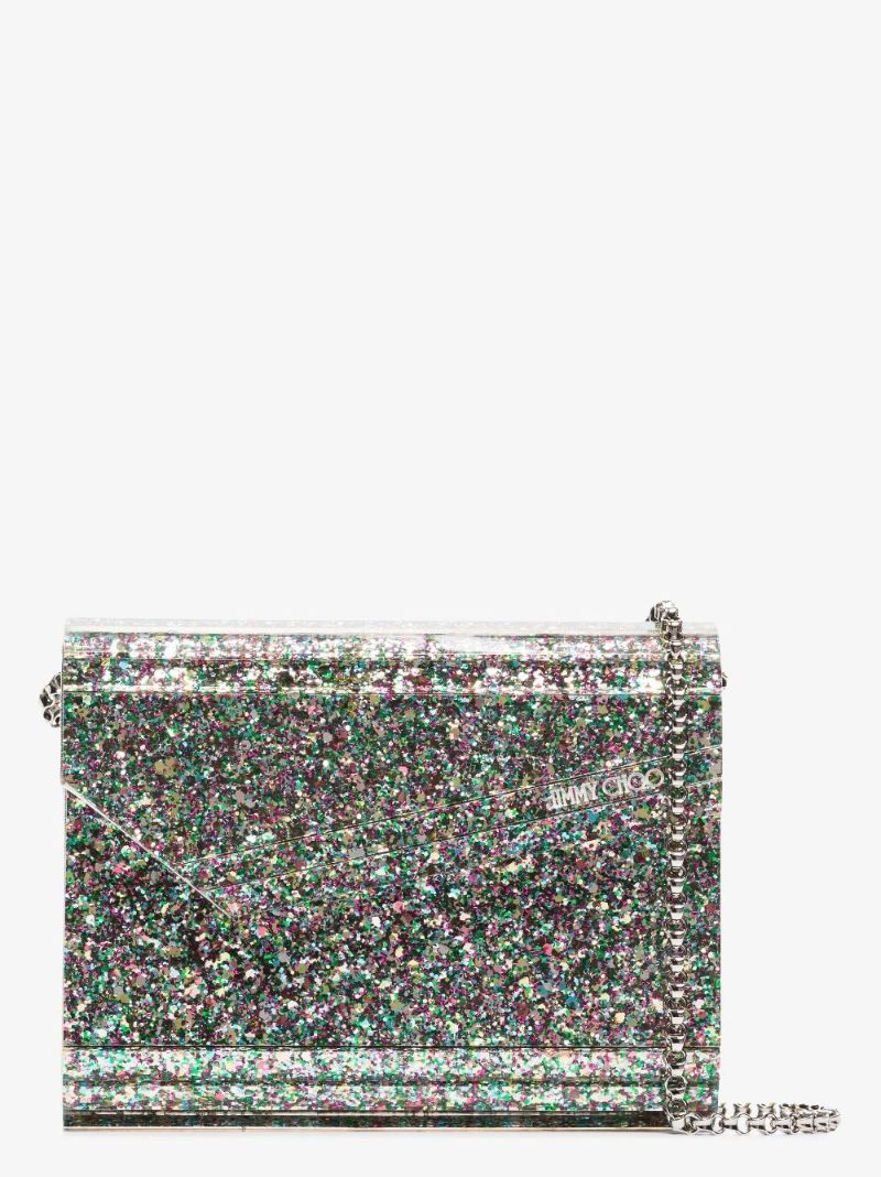 Silver Candy Glitter Acrylic Clutch Bag