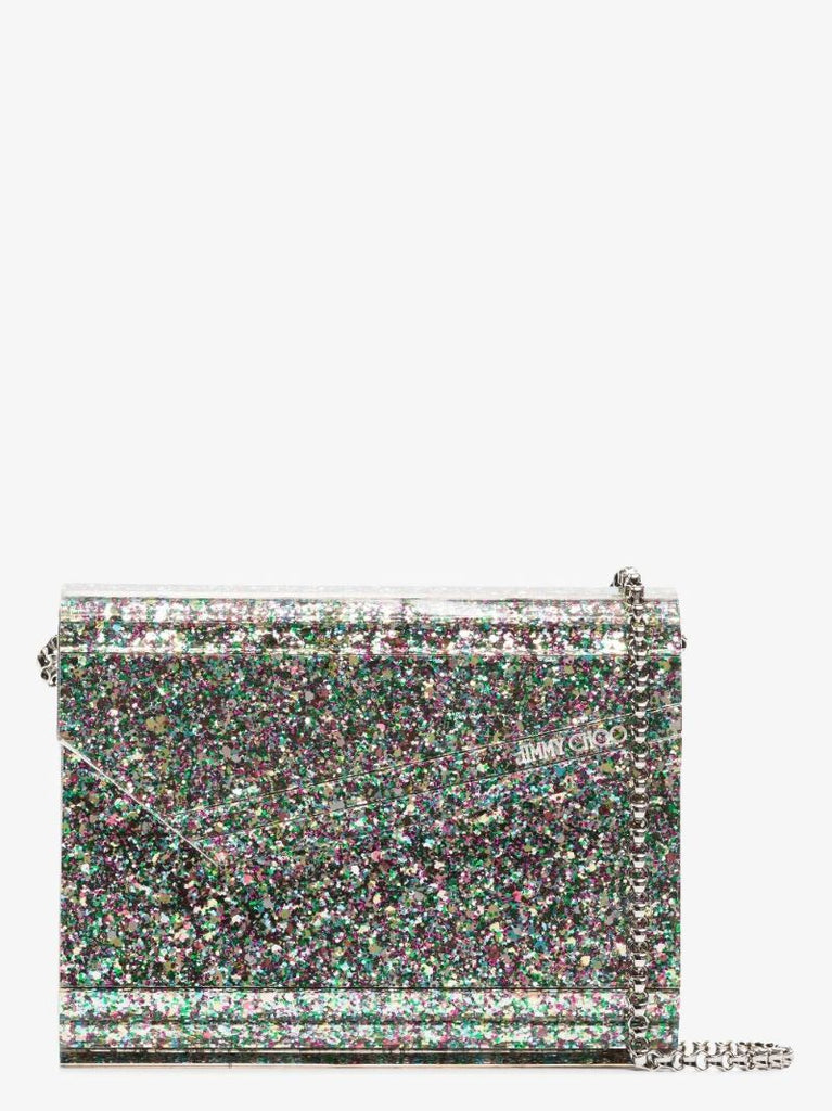 Silver Candy Glitter Acrylic Clutch Bag