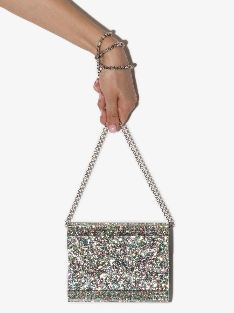 Silver Candy Glitter Acrylic Clutch Bag