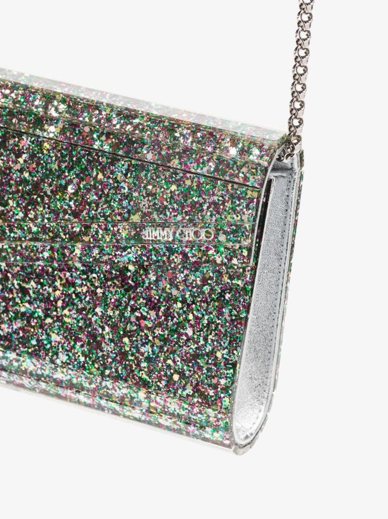 Silver Candy Glitter Acrylic Clutch Bag