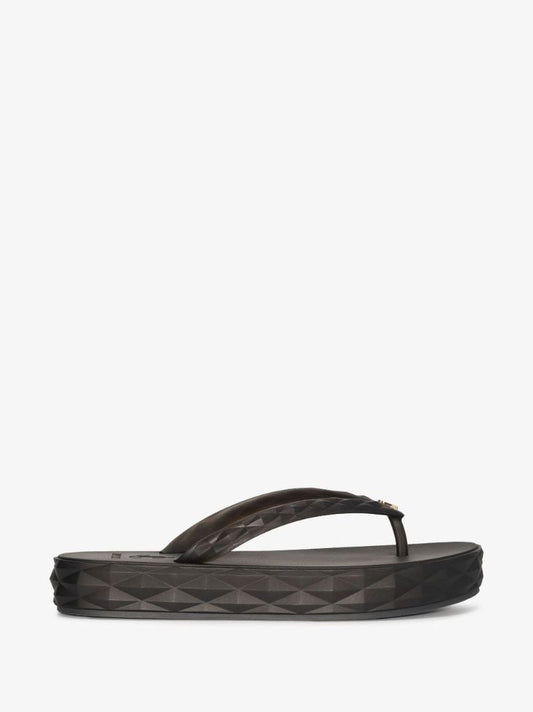 Black Diamond Textured Flip-flops