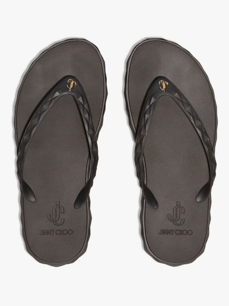 Black Diamond Textured Flip-flops