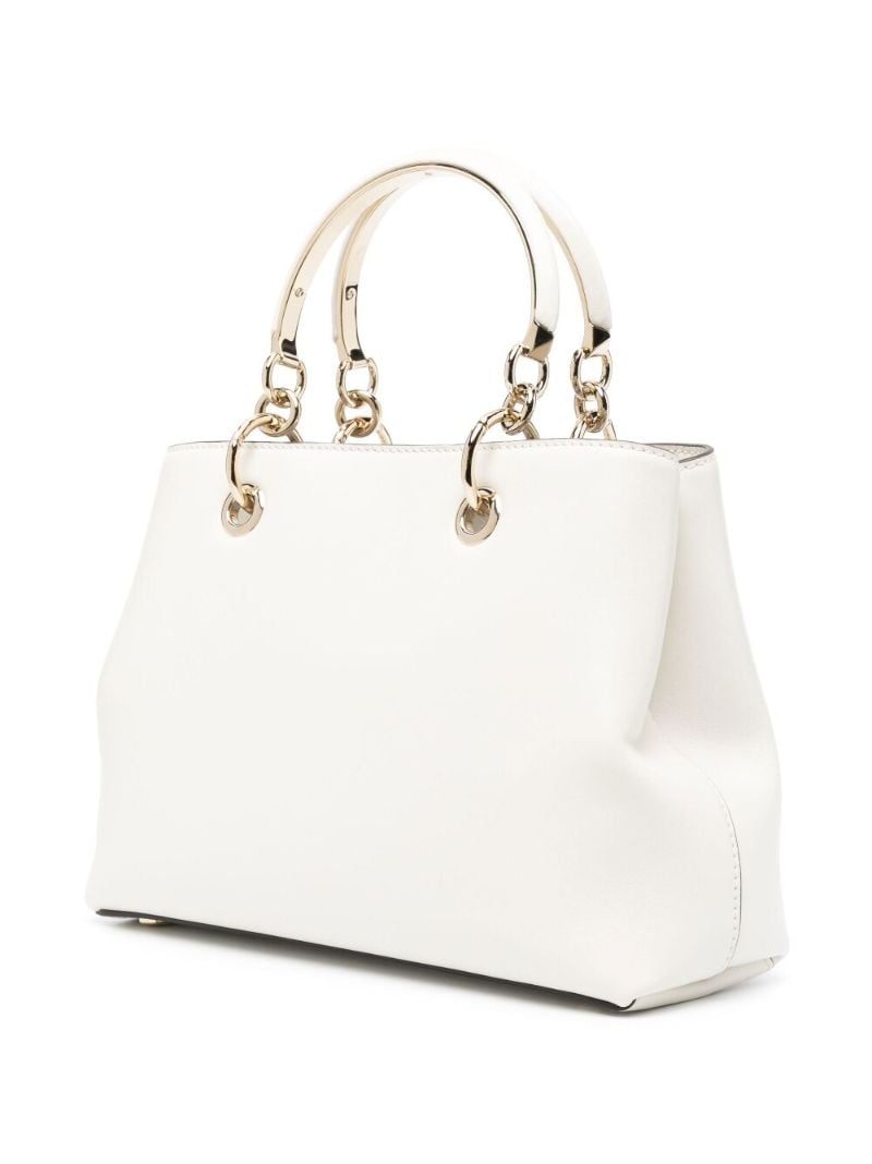 Neutral Bonbon Leather Tote Bag
