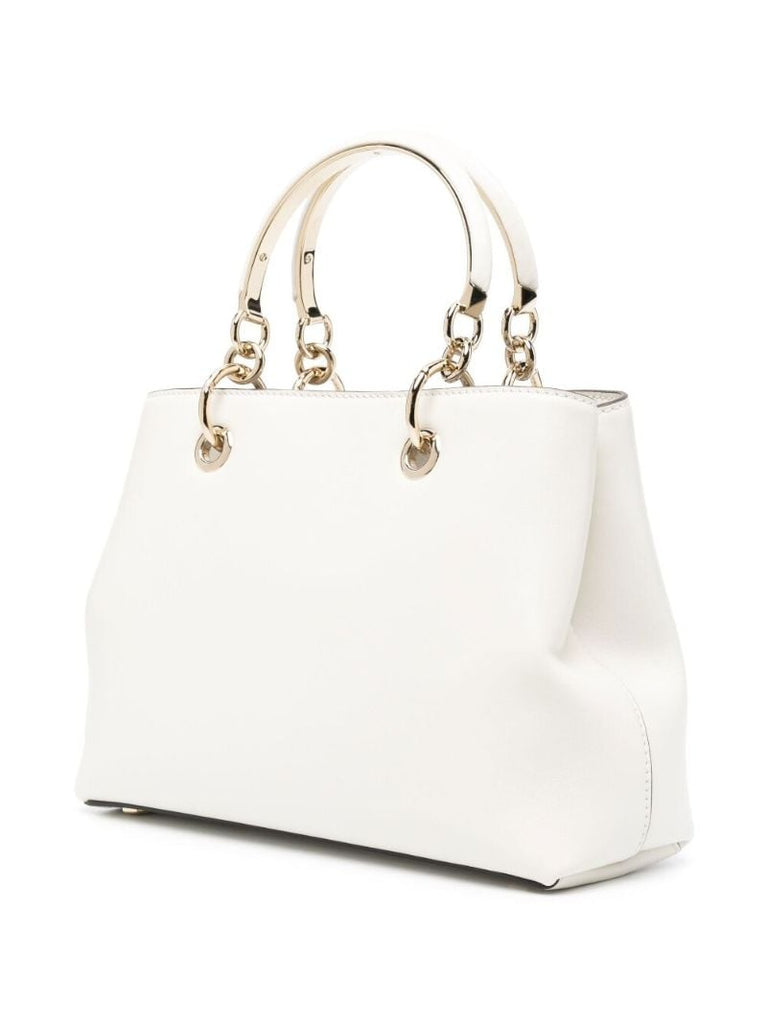 Neutral Bonbon Leather Tote Bag