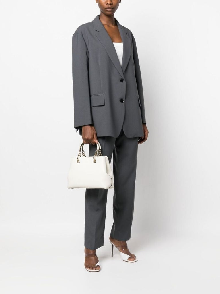 Neutral Bonbon Leather Tote Bag