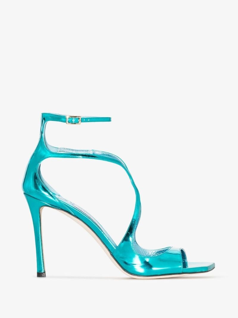 Blue Azia 95 Metallic Leather Sandals