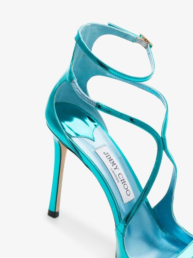 Blue Azia 95 Metallic Leather Sandals