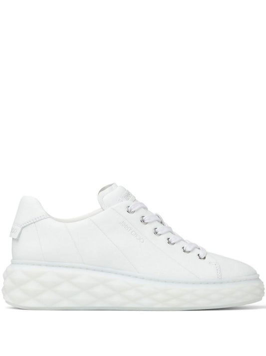 White Diamond Light Maxi/f Leather Sneakers