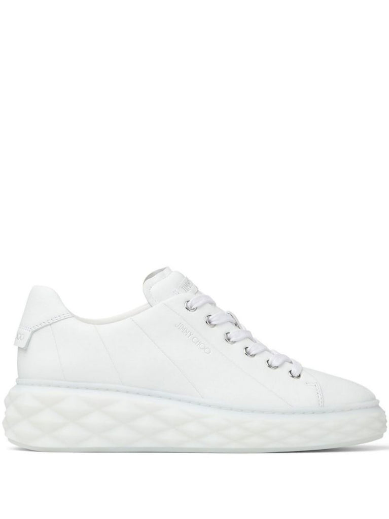 White Diamond Light Maxi/f Leather Sneakers