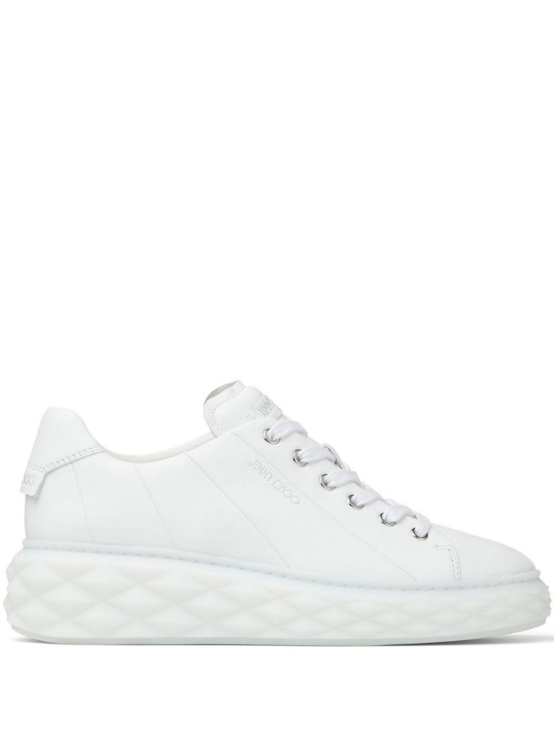 White Diamond Light Maxi/f Leather Sneakers
