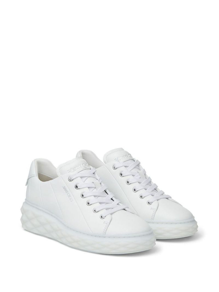 White Diamond Light Maxi/f Leather Sneakers