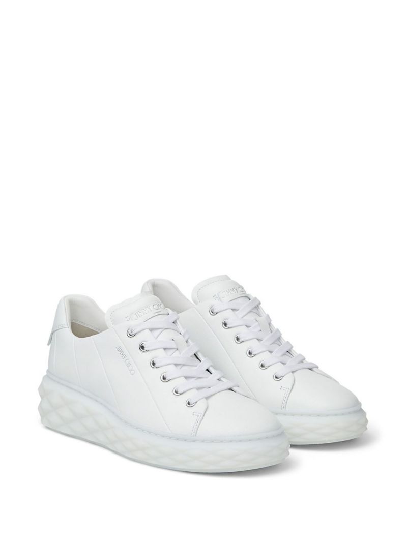 White Diamond Light Maxi/f Leather Sneakers