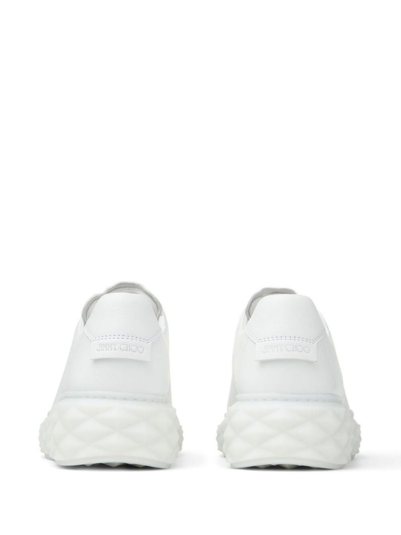 White Diamond Light Maxi/f Leather Sneakers