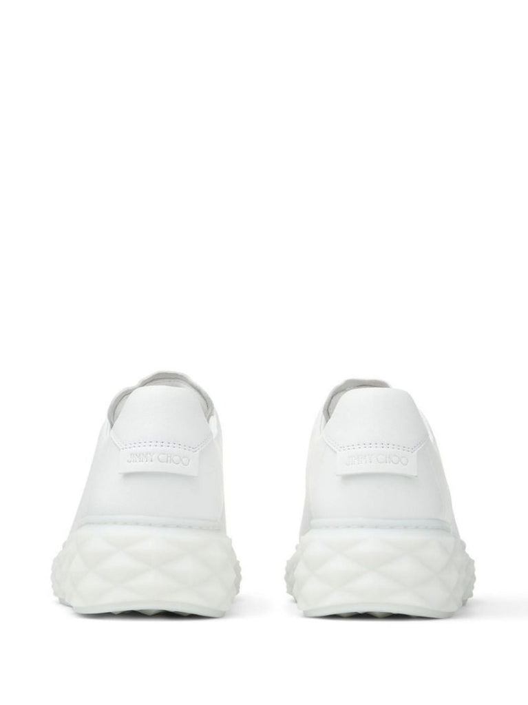 White Diamond Light Maxi/f Leather Sneakers