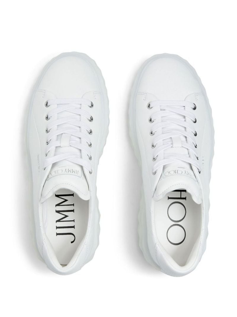 White Diamond Light Maxi/f Leather Sneakers