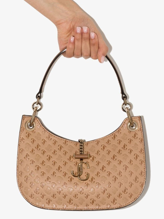 Neutral Varenne Small Hobo Leather Tote