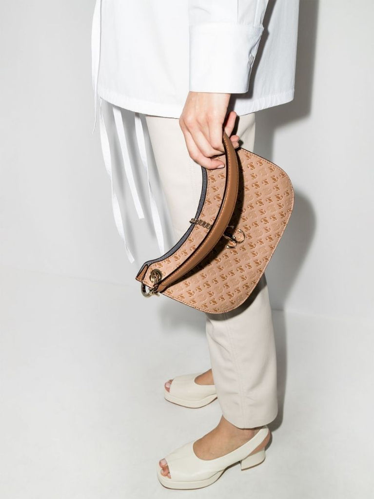 Neutral Varenne Small Hobo Leather Tote