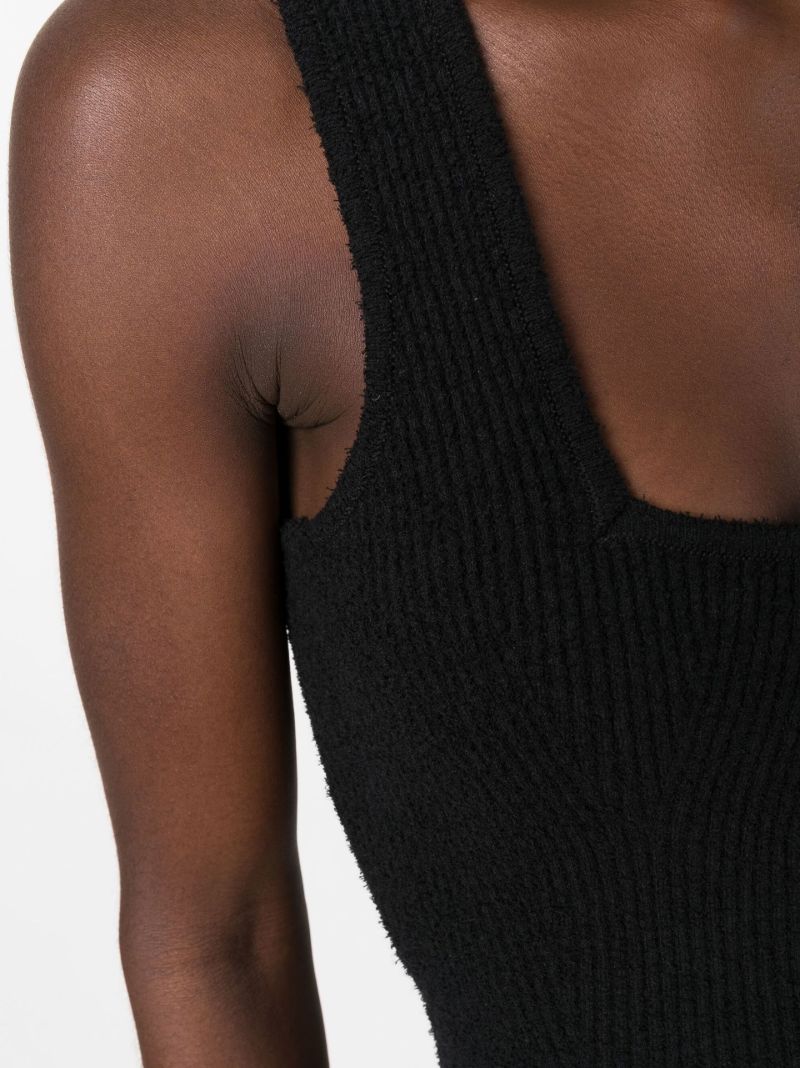 Black Knit Midi Dress