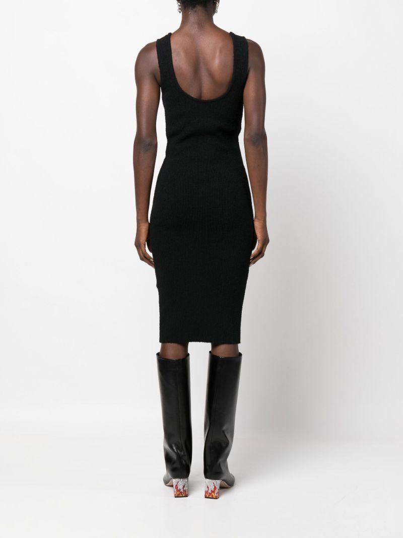 Black Knit Midi Dress