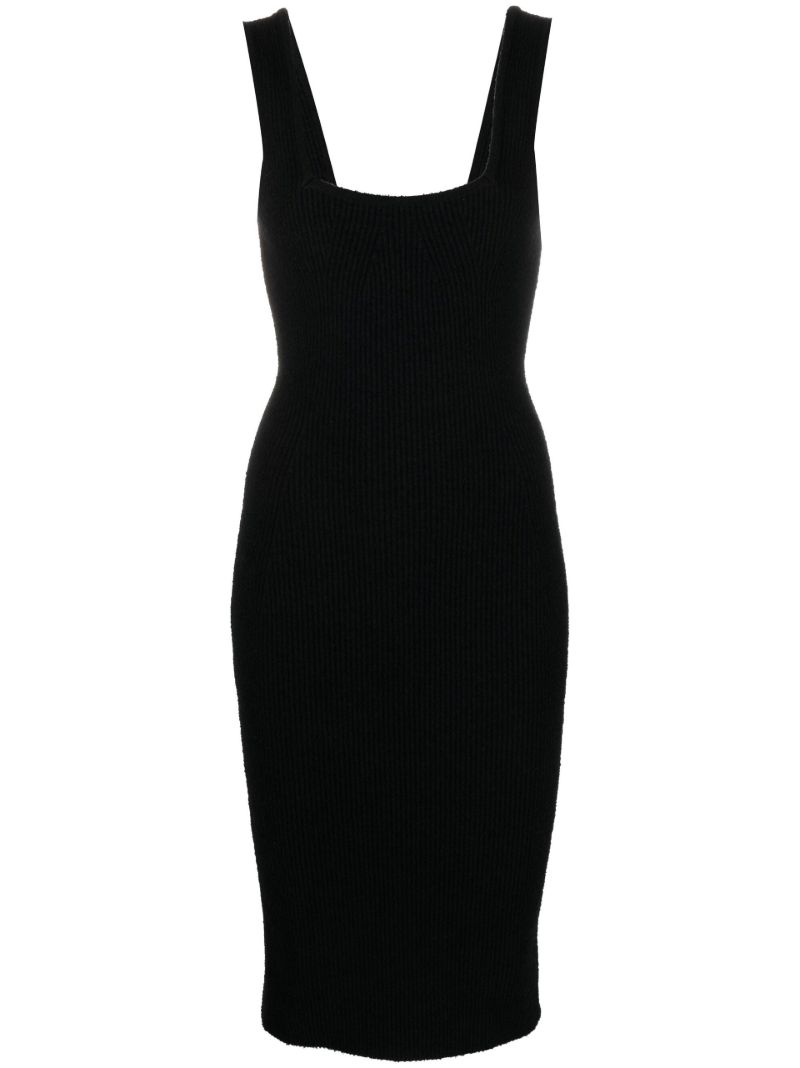 Black Knit Midi Dress