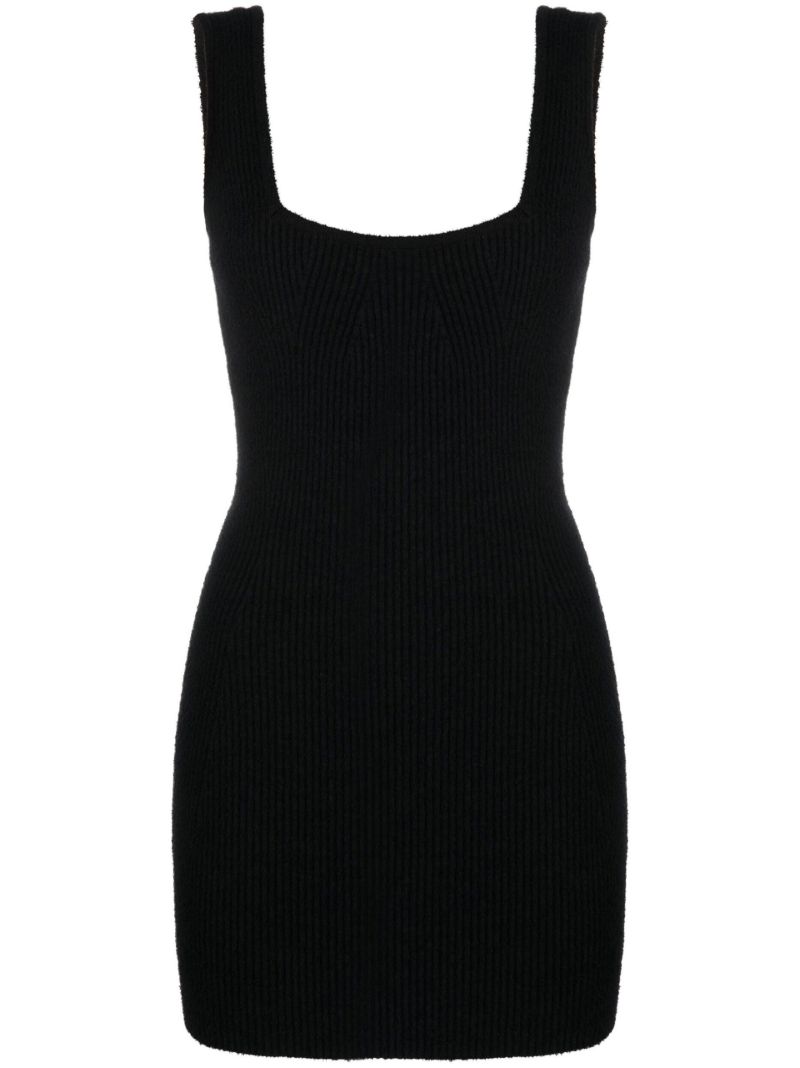 Black Knit Mini Dress