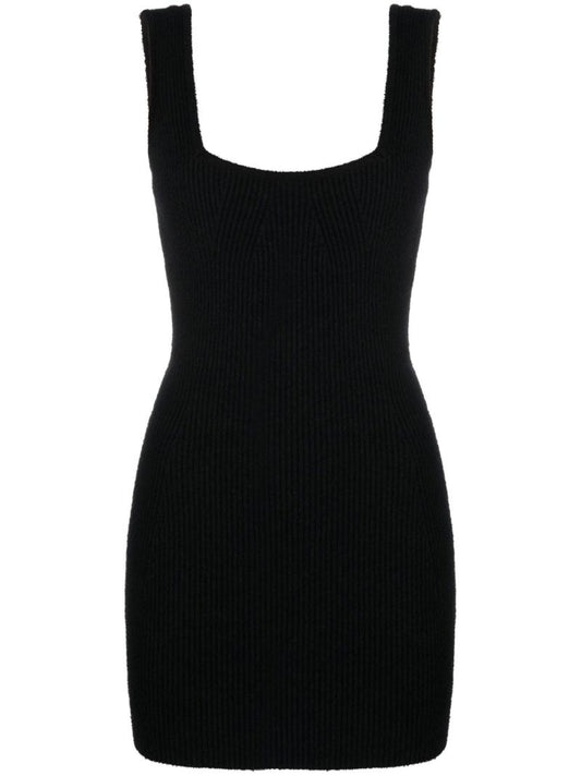 Black Knit Mini Dress