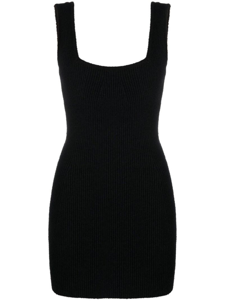 Black Knit Mini Dress