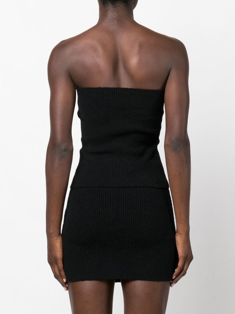Black Knit Tube Top
