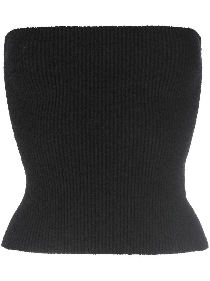 Black Knit Tube Top