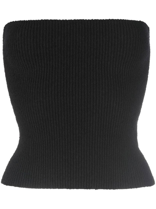 Black Knit Tube Top